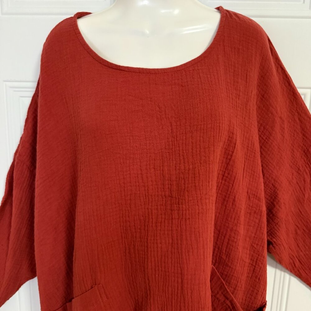 Jones & Co.Women's Plus Size 3X Textured Tunic Top Oversized Loose Fit - Picture 9 of 10